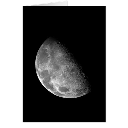 Black and White Half Moon Image Card
