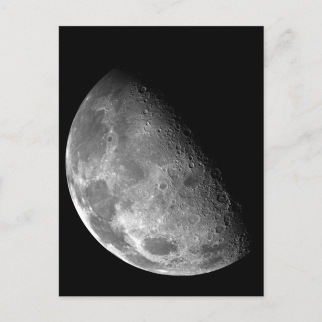 Black and White Half Moon Image Postcard (Front)
