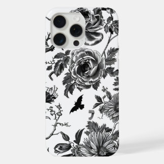 Black and White Halloween Case Optimised iPhone 15