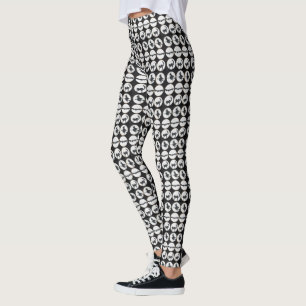 Black and White Halloween Design Leggings