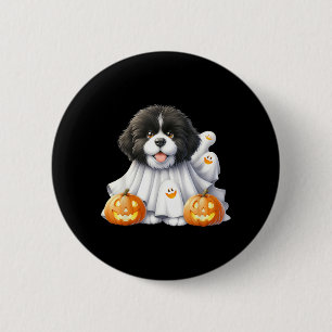 Black And White Halloween Dog Ghost Dog Costume 6 Cm Round Badge