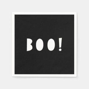 Black and White Halloween Napkins BOO!