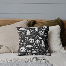 Black and White Halloween Pattern