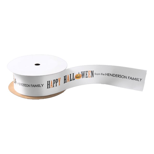 Black and White Halloween Ribbon Satin Ribbon (Spool)