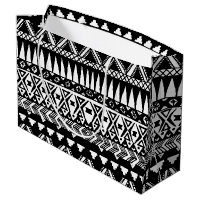 Black and White Hand Drawn Modern Tribal Aztec