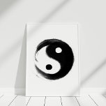 Black and White Handpainted Yin Yang Poster<br><div class="desc">A Black and White Handpainted Yin Yang Poster is a great decoration for all who want to live their life in balance.</div>