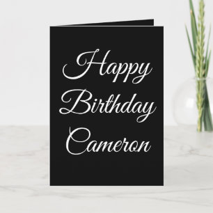Black and White Happy Birthday to him Holiday Card