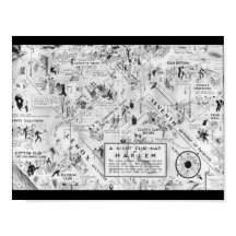 black and white harlem night clubs map