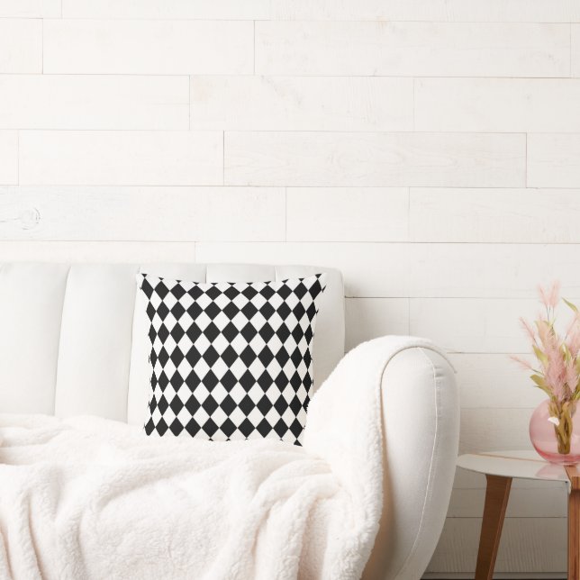 Black and White Harlequin Cushion (Couch)