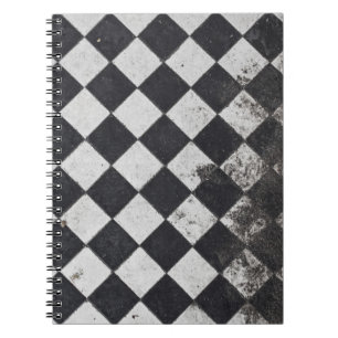 Black and white harlequin graphic notebook