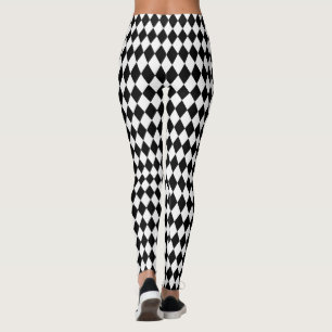 Black and White Harlequin Leggings