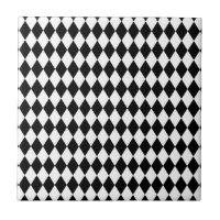 Black and White Harlequin Pattern