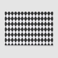 Black and White Harlequin Pattern Tissue Paper
