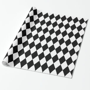 Black and White Harlequin Wrapping Paper