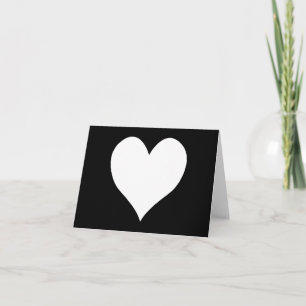 Black and White Heart Card