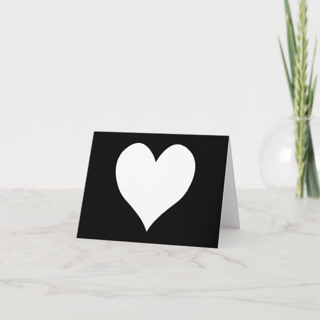 Black and White Heart Card (Front)