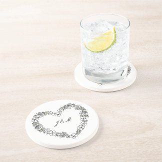 Black and White Heart Coasters