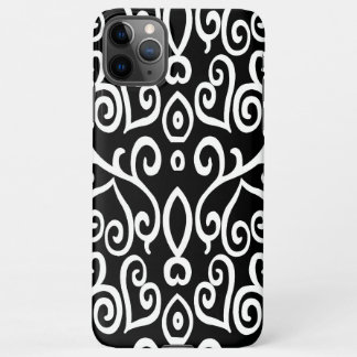 Black and White Heart Pattern iPhone 11Pro Max Case