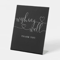 Black And White Heart Script Wishing Well