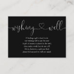 Black And White Heart Script Wishing Well Wedding Enclosure Card<br><div class="desc">This elegant black and white heart script wishing well enclosure card can be personalised with your special message and names. Designed by Thisisnotme©</div>