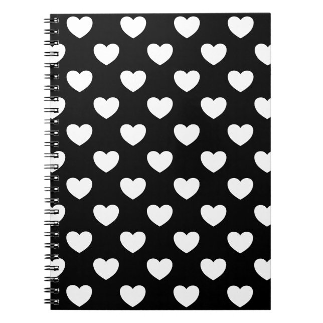 Black And White Hearts Notebook (Front)
