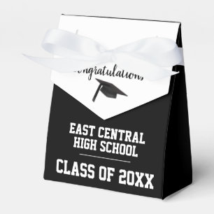 Black and White High School Graduation Party  Favour Box