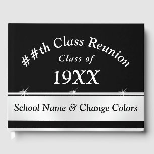 Black and White High School Reunion Guest Book