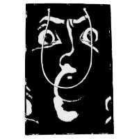 black and white horror face