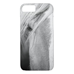 Black and White Horse Close-up case