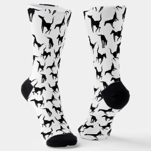 Black and White Horse Pattern Socks