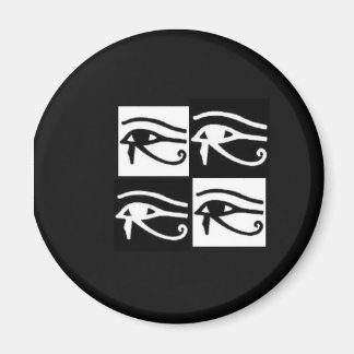 black and white Horus eyes Magnet
