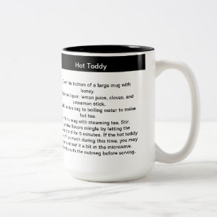 Black and White Hot Toddy Recipe Coffee Mug