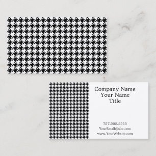 Black and White Houndstooth by Shirley Taylor Business Card