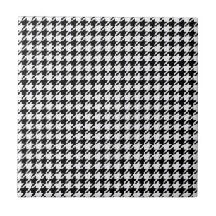Black and White Houndstooth by Shirley Taylor Ceramic Tile