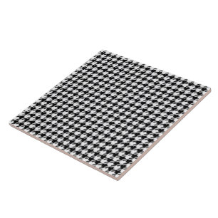 Black and White Houndstooth by Shirley Taylor Ceramic Tile