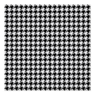 Black and White Houndstooth by Shirley Taylor Poster