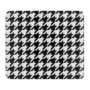 Black and White Houndstooth Check Cutting Board