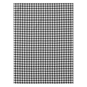 Black and White Houndstooth Check Tablecloth