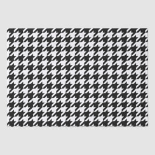 Black and White Houndstooth Check Tissue Paper