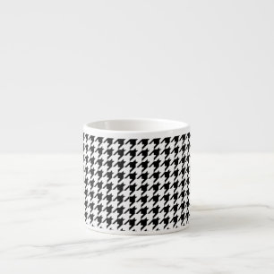 Black and White Houndstooth Espresso Cup