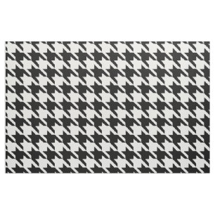 Black and White Houndstooth Pattern Fabric