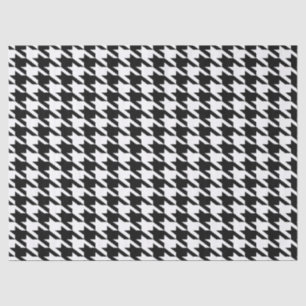 Black and white Houndstooth pattern Tissue Paper