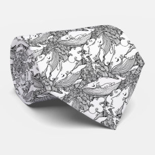 Black And White Humpback Whale Tie