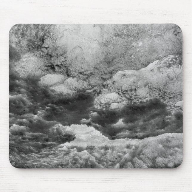 Black And White Ice Abstract Mouse Pad (Front)
