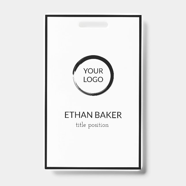 Black And White ID Badge (Front)