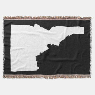 Black and White Idaho Shape Throw Blanket