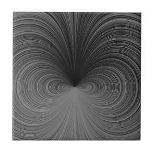 Black and White Illusion Vortex Tile