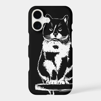 Black and white illustration of Cat