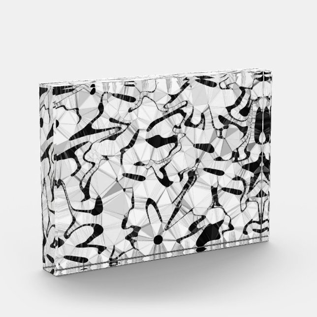 Black and White in Motion Acrylic Block (Left)