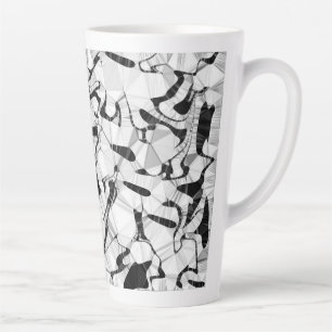 Black and White in Motion Latte Mug